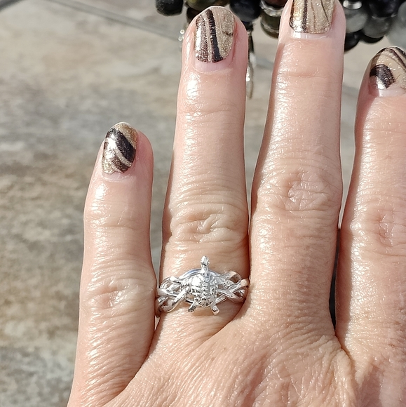 4-Band TURTLE Puzzle Ring, 925 Sterling Silver - Picture 10 of 11